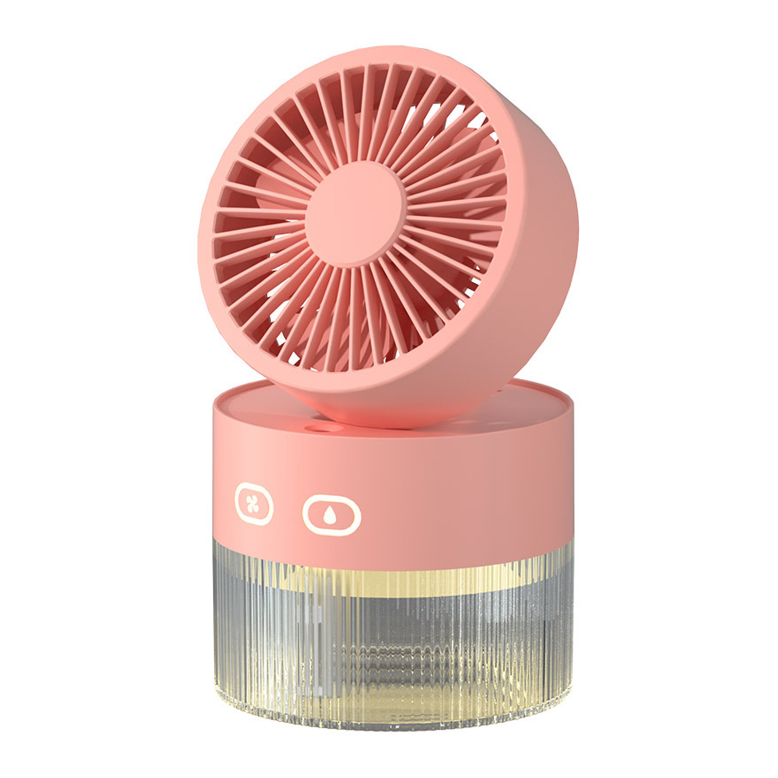 Mini-falt-wasserventilator, Kleiner Tischventilator Aus Abs, Mit Usb-sprühsystem, Rosa, Ideal Für Zuhause, Bibliothek Oder Büro.