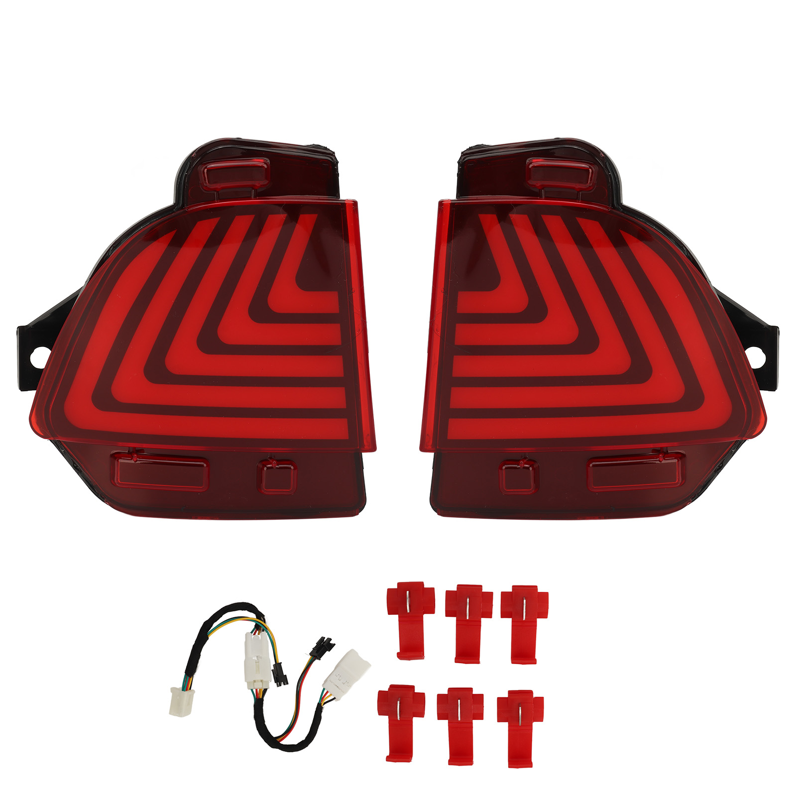 Paar Wasserdichte Rückleuchten Mit Integrierten Blinkern Und Positionsleuchten, 12v Dc, Kompatibel Mit Lx 570 (2016-2019), Rot.