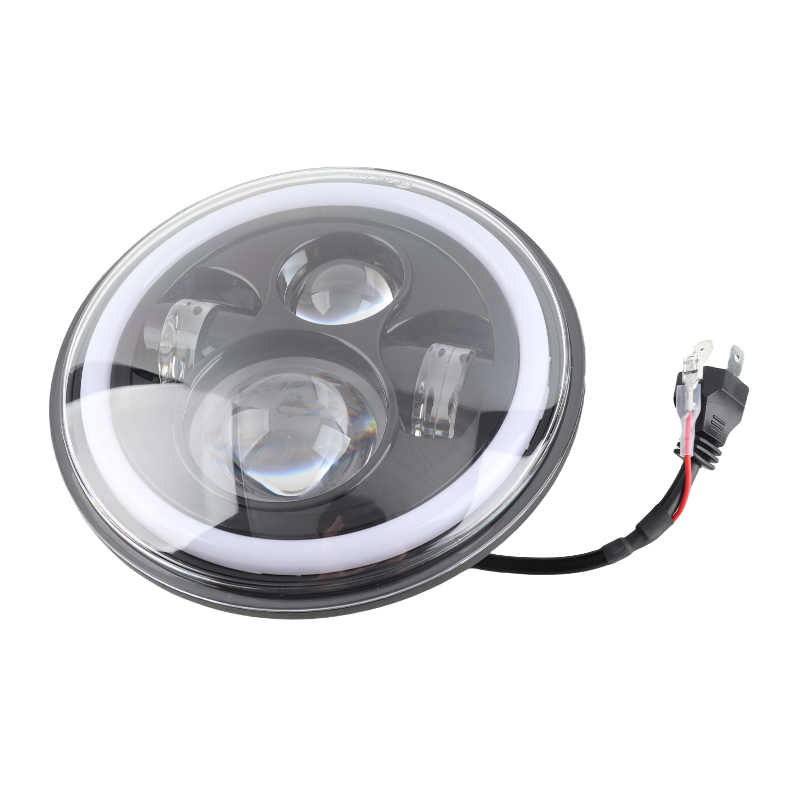 Runder 7-zoll-led-scheinwerfer Mit Fern-/abblendlicht Und Tagfahrlicht (drl) Sowie Farbigem Kurvenlicht Für Autos Und Motorräder, 1 Stück