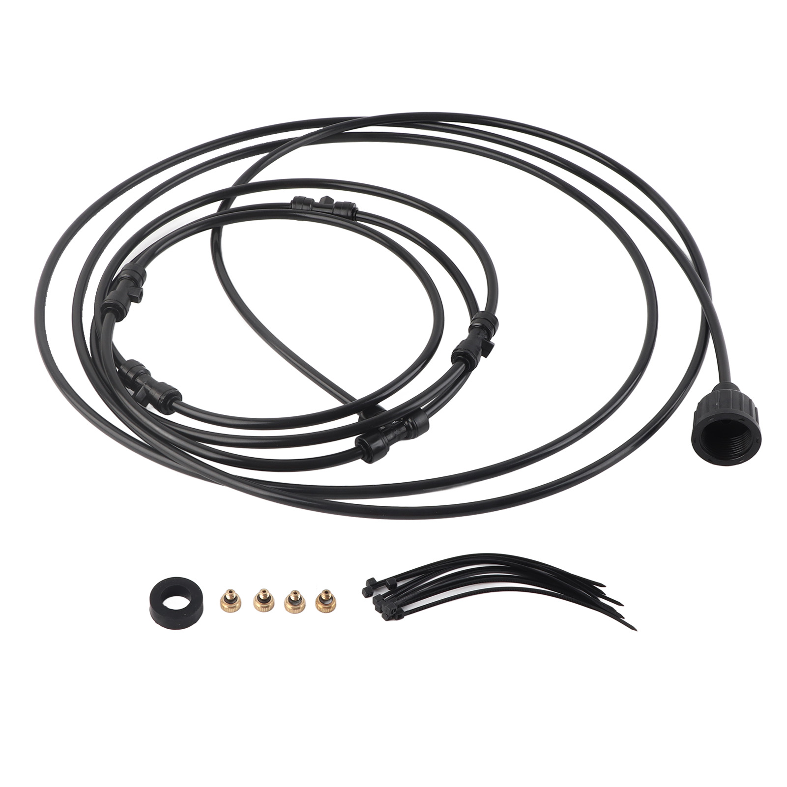 Nebelsystem Für Den Außenbereich Mit Ventilator, Sommer-nebelset, Schwarzer Messingdüse Und 61 Cm (24 Zoll) Sprühring.