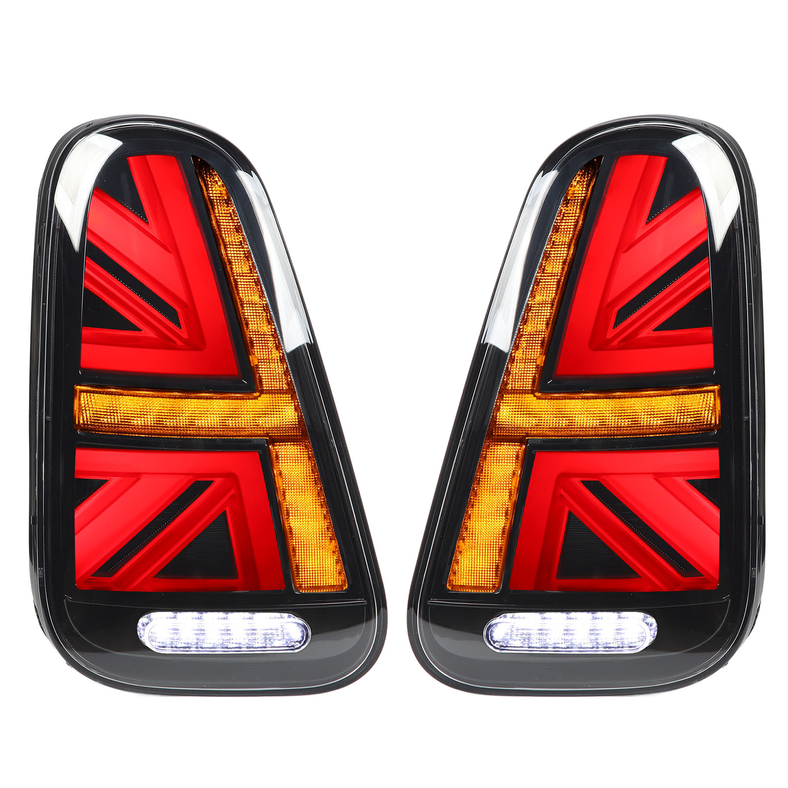 Union-jack-led-rückleuchten Mit Dynamischen Blinkern Und Bremslicht Für Cooper R50 R52 R53, Klar