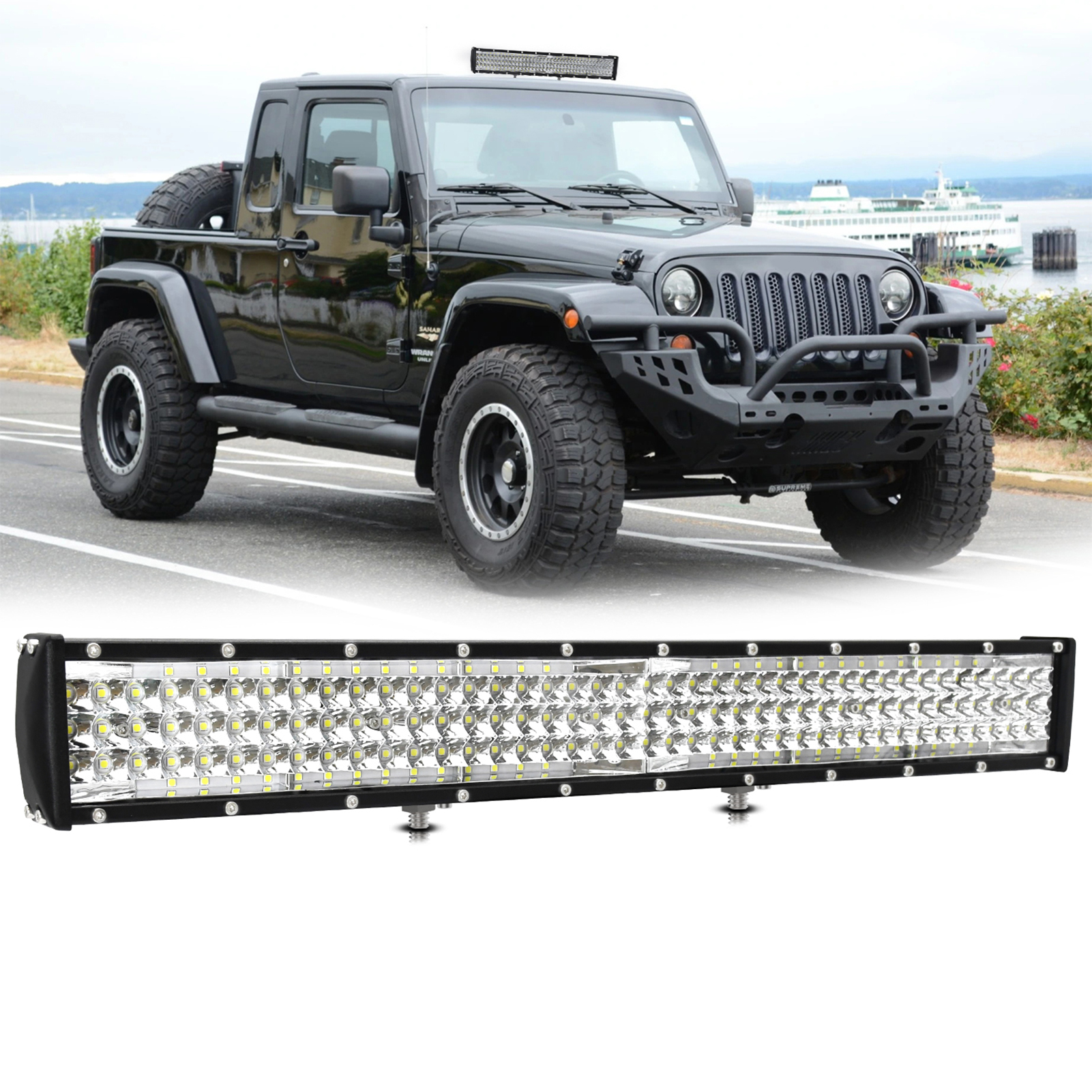 20-zoll-led-arbeitsleuchte, 528 W, 6000 K, Wasserdicht, Für Geländefahrzeuge, Lkws, Atvs Und Utvs