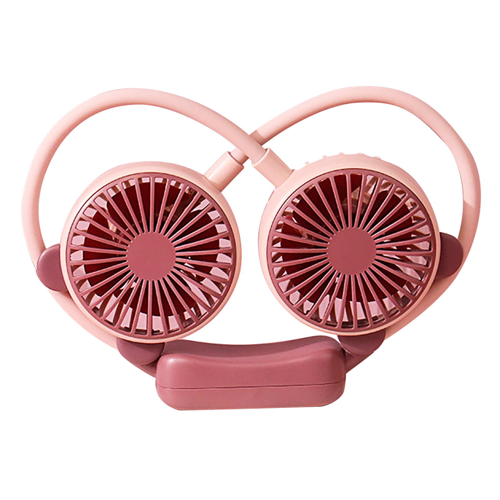 Tragbarer, Flexibler Und Per Usb Aufladbarer Nackenventilator, Mini-freihand-hängeventilator Für Büro Und Reisen, Farbe: Taro-lila.