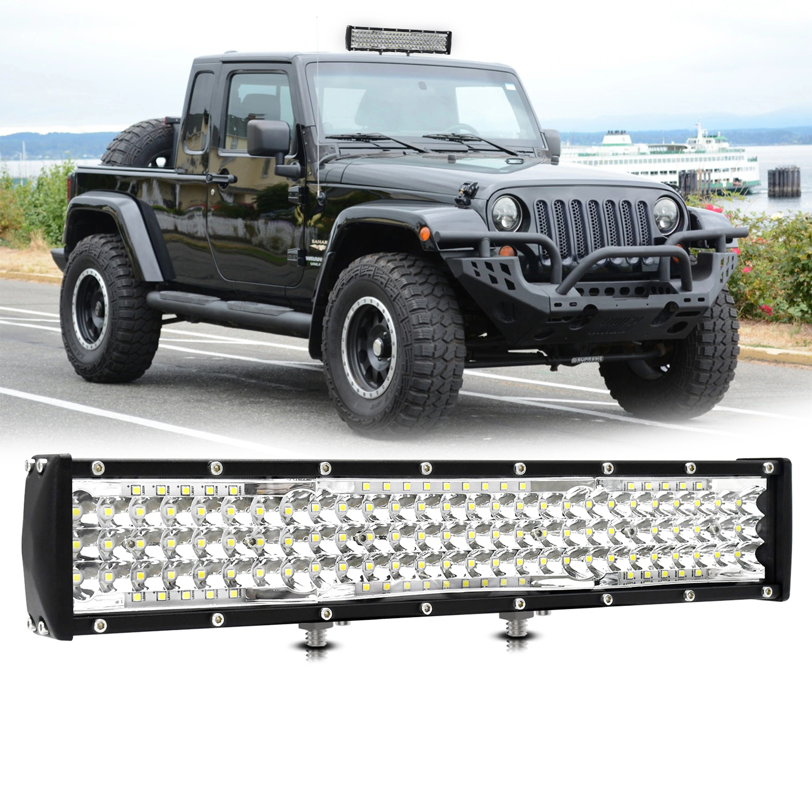 15-zoll-led-arbeitsleuchte, 348 W, 6000 K, Wasserdicht, Für Geländefahrzeuge, Lkws, Atvs Und Utvs