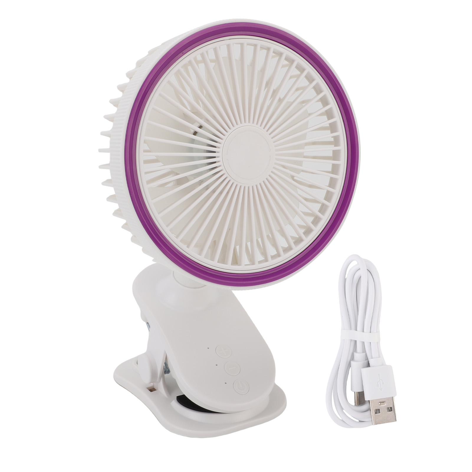 Tragbarer, Per Usb Aufladbarer Ventilator Mit Clip, Leise, 360°-drehung, Weiß, Ideal Für Büro Oder Nachttisch.