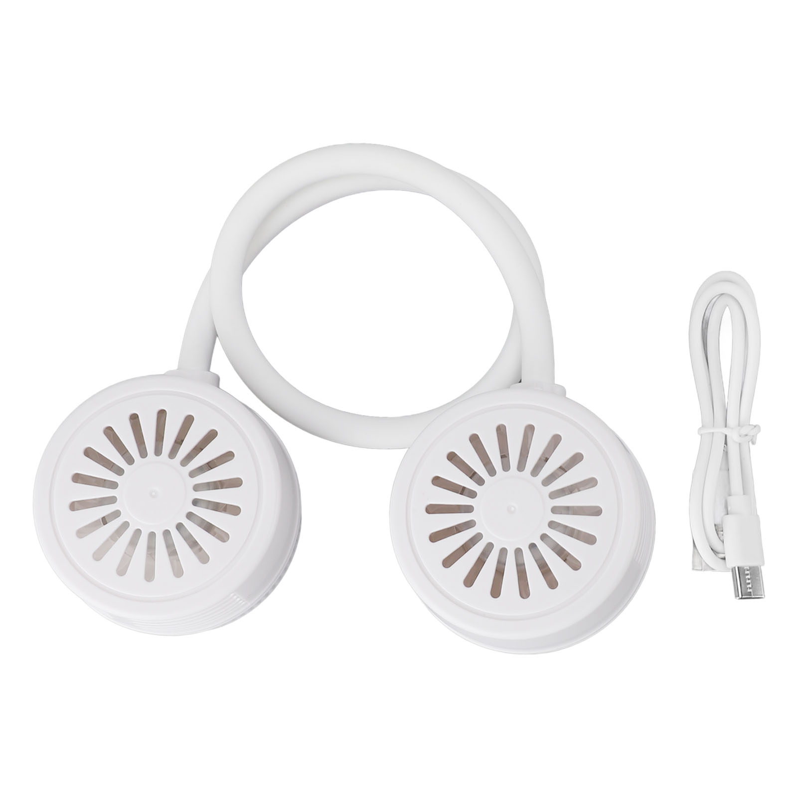 Faltbarer, Klingenloser Nackenventilator, Leise, Per Usb Aufladbar, Klein Und Tragbar, Ideal Für Camping, Reisen, Wandern Und Sport (weiß).