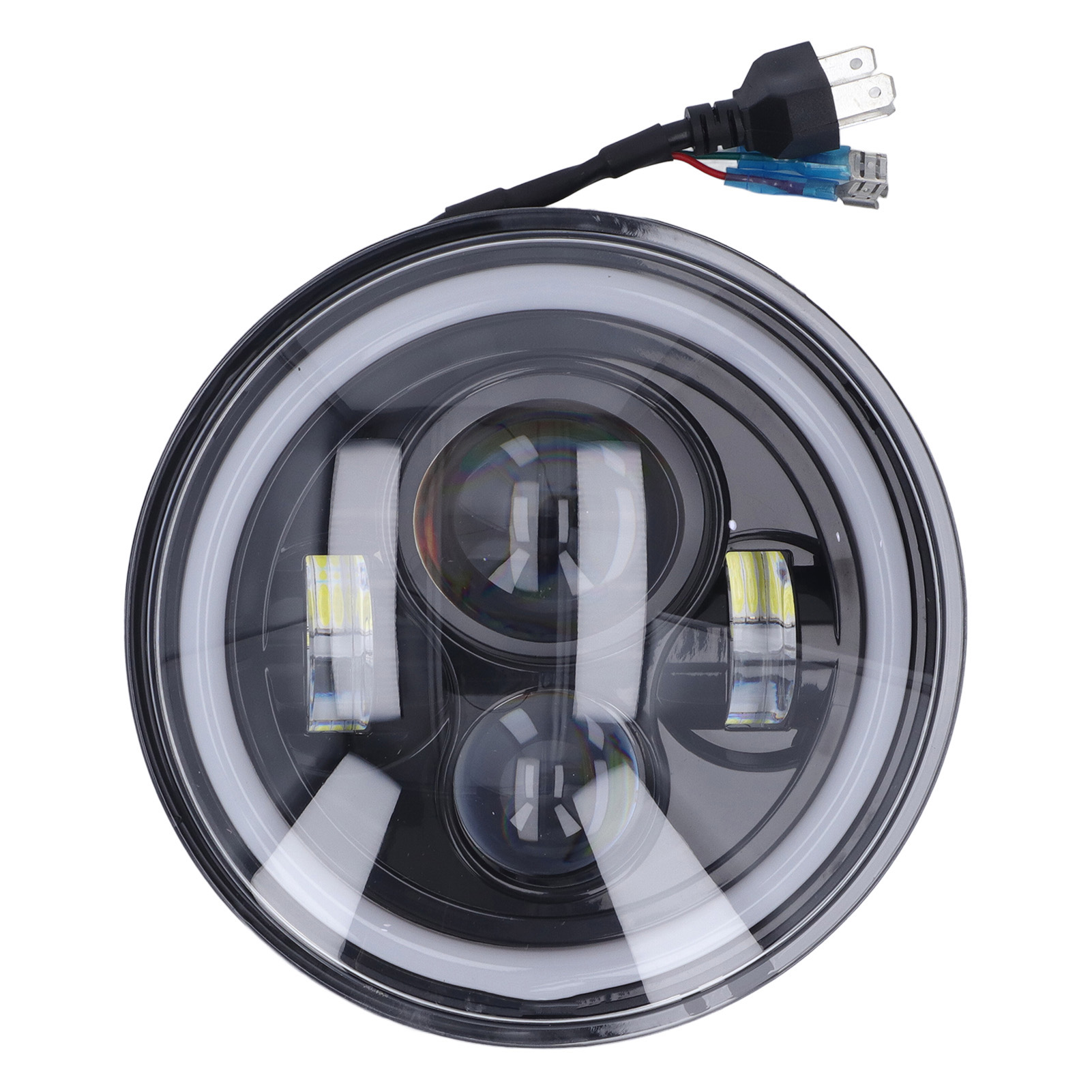 7-zoll-led-motorradscheinwerfer, Wasserdicht, Leistungsstarke 150–300-w-beleuchtung, Polycarbonat-spiegeloberfläche