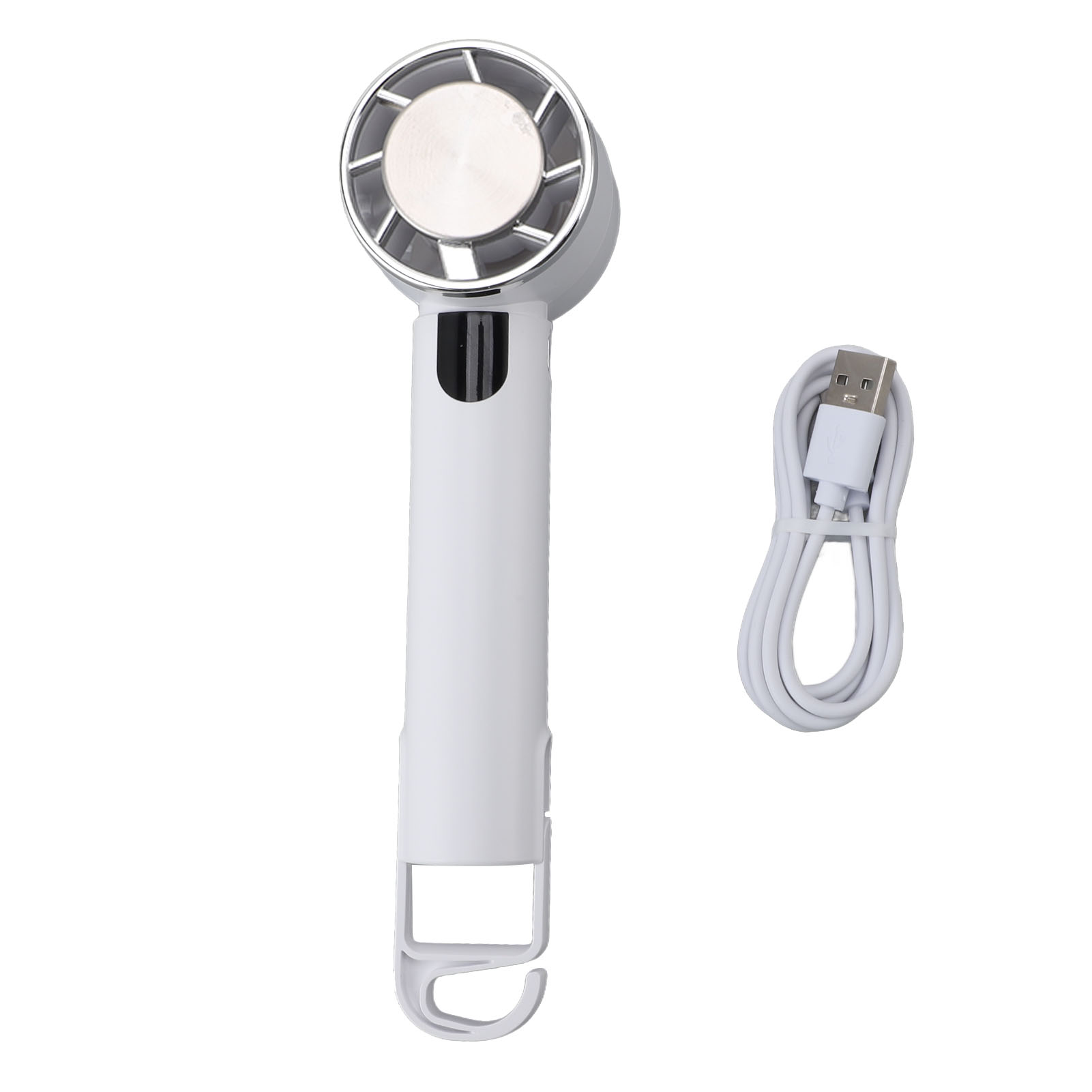 Mini-tragbarer Festkörperventilator, 3 Geschwindigkeitsstufen, Usb-aufladbar, Ideal Für Reisen, Drinnen Und Draußen (weiß).