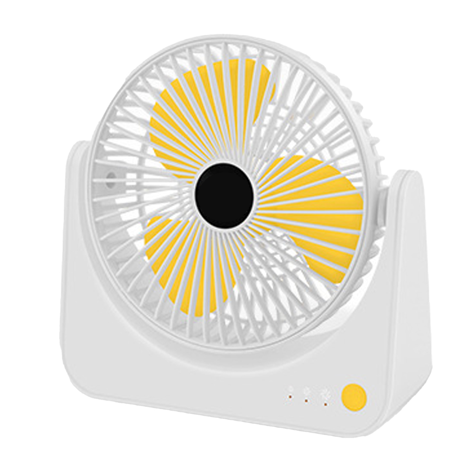 Kompakter Und Leiser Usb-tischventilator, Tragbar Und Wiederaufladbar, Weiß. Ideal Für Zuhause, Studentenzimmer Und Büro.