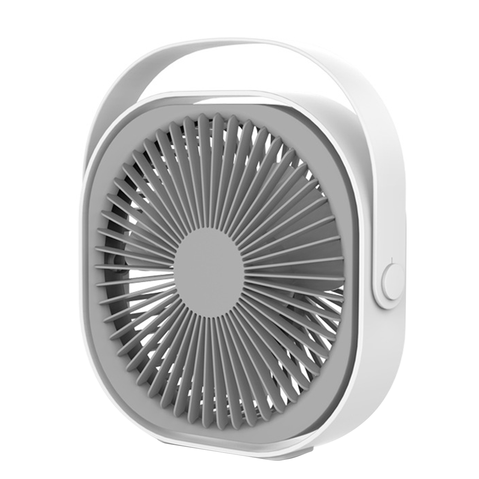 Kleiner 15-cm-tischventilator, Leise, Mini, Tragbar, Usb-aufladbar, Weiß