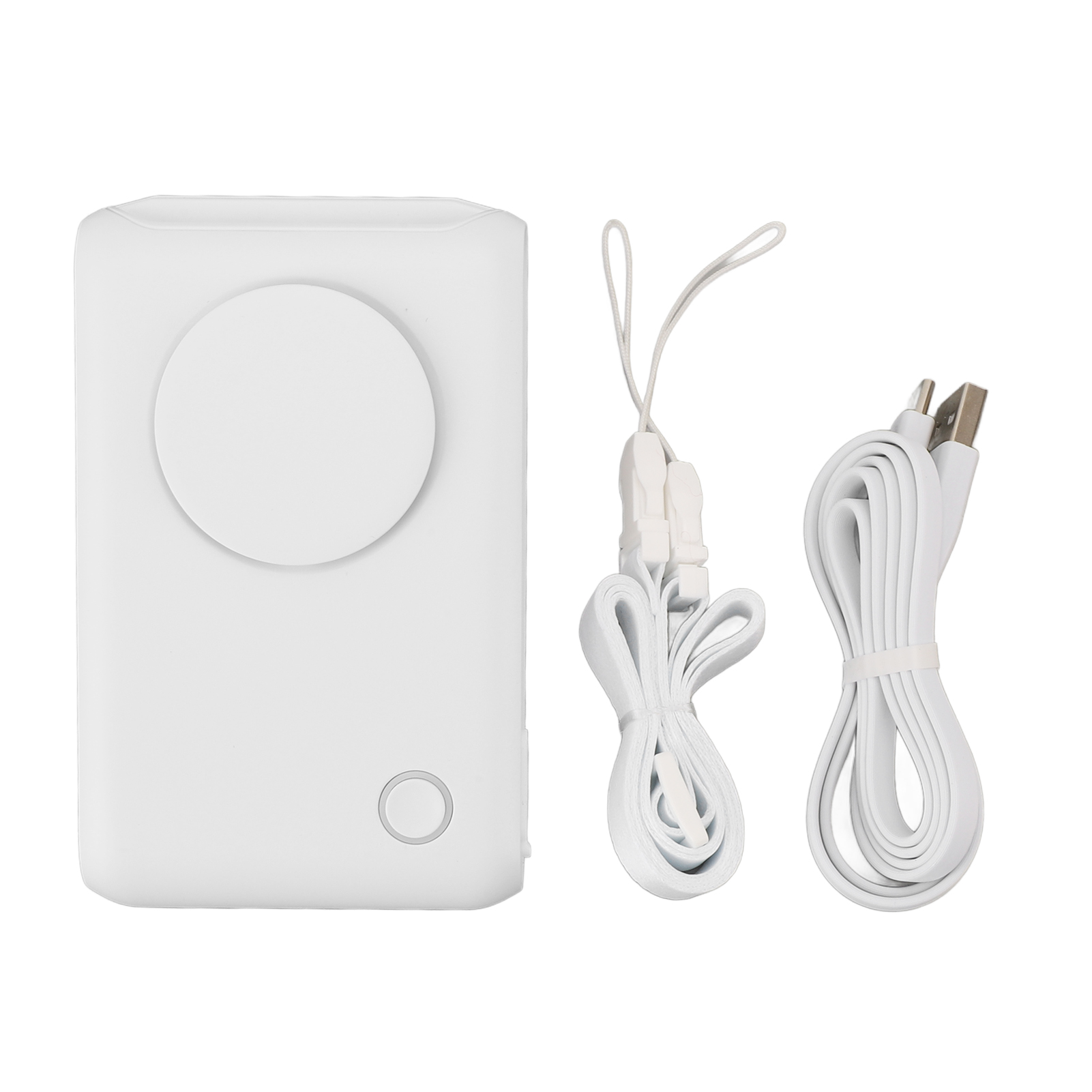 Tragbarer Ventilator Mit Einstellbarer Geschwindigkeit, Usb-aufladbar, Zum Umhängen, Ideal Für Outdoor-aktivitäten (weiß)