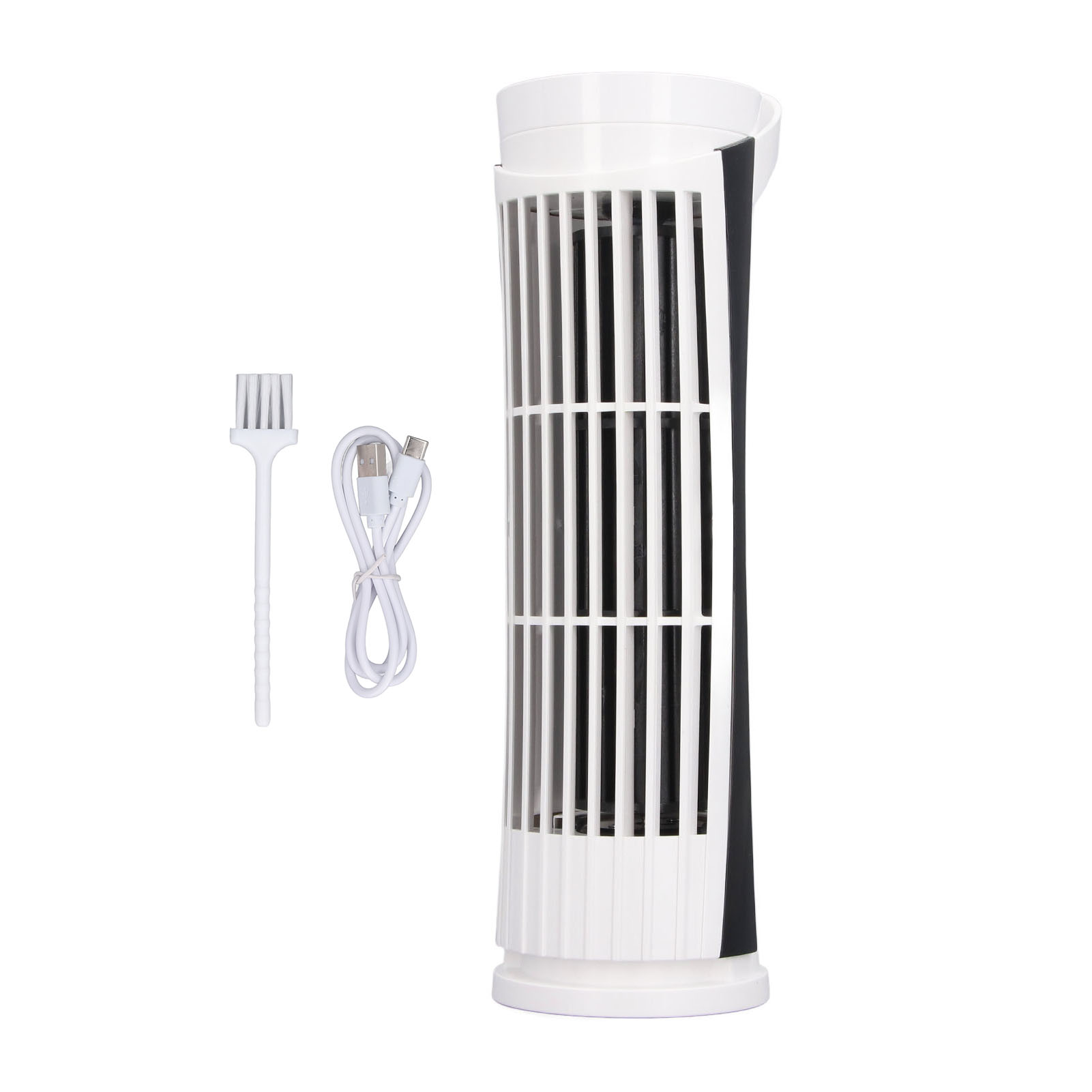 90° Oszillierender Turmventilator Mit 2 Geschwindigkeitsstufen, Leicht, Ohne Rotorblätter, Leise (34 Db), Usb 2.0, Ideal Für Ein Schlafzimmer (weiß).