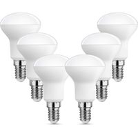 6,5-w-e14-r50-led-reflektorlampen, Entspricht 60-w-glühlampen, 6500 K Kaltweiß, 806 Lm, Nicht Dimmbar, 6er-pack