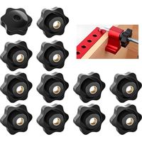 36 Stück M6-sterngriffmutter, M6-32-mm-außengewinde-klemmknopf, Gerändelter Gewinde-klemmknopf Für Maschinen Und Anlagen, Möbel, Werkzeugmaschinen Und Fitnessgeräte