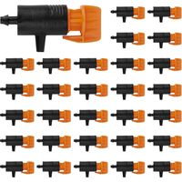 Set Mit 60 Bewässerungströpfchen, Pflanzenbewässerungsgeräte, 0 Bis 200 L, Verstellbare Tropfemitter, Mikrosprühdüsen, Wasserdurchflussregulierung, Sprinkler, Teile Für Tropfbewässerungssysteme