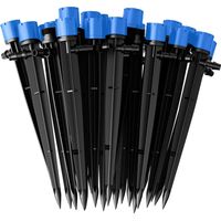 60 Stück Bewässerungs-tropfer, 8-loch-tropfemitter, Mikro-durchfluss-tropfbewässerungssystem, 360-grad-bewässerungssystem Für 4-mm-/7-mm-schläuche (blau)