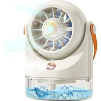 Mini-usb-tischventilator, Ultraleise – Tragbare Klimaanlage Mit Akku – Batteriebetriebener Ventilator Für Camping Und Reisen – Beigefarbener Luftkühler