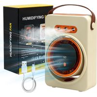 Leiser Sprühventilator, Mini-klimaanlage, Usb-tischventilator Mit 5 Geschwindigkeitsstufen Und Timer, Wiederaufladbarer Ventilator Für Zuhause, Auto Und Camping