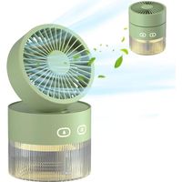 Usb-tischventilator Mit Sprühfunktion, Tragbarer Nebelventilator Mit 350-ml-wassertank (grün)
