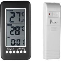 Memkey – 2-in-1 Funkthermometer Für Innen Und Außen – Lcd-display – Messbereich: -30 °c Bis 70 °c – Reichweite: Bis Zu 100 M