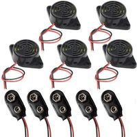 15 Stück Dc 3-24v Elektronische Alarmsummer Mit Dauerton (15er-pack) + 9v Batterieanschluss (15er-pack)