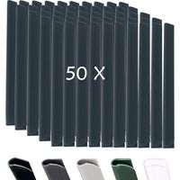 Packung Mit 50 Pvc-sichtschutz-befestigungsclips, Sichtschutz-befestigungselemente, Windfeste Sichtschutz-befestigungen Für Garten Und Zaun, Doppelte Zaunbefestigungsclips (schwarz, 50 Clips)