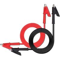 4-teiliges Set Krokodilklemmen, Messleitungen, Doppelseitiges Krokodilkabel Mit Isolierklemmen, Flexibles Kupferprüfkabel Für Elektrische Prüfungen, 1 M (3,3 Ft)