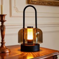 Dimmbare Led-nachttischlampe Mit Touch-funktion, Wiederaufladbare Kabellose Tischlampe, Metall Und Acryl, 3 Lichtmodi (warmweiß, Weiß, Gelb), Kabellose Nachttischlampe Für Schlaf- Und Wohnzimmer