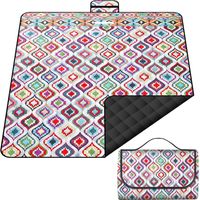 Wasserdichte Picknickdecke, 200 X 200 Cm, Sandabweisende Xxl-isolierdecke Und Gepolsterte Stranddecke, Ideal Für Outdoor-aktivitäten, Camping, Strand, Park, Festival (marokko)