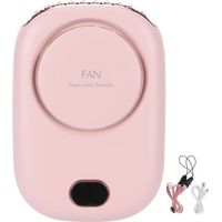 Mini-ventilator, Tragbar, Usb-aufladbar, Blattloser Nackenventilator Für Outdoor-sport Und Reisen, Pink