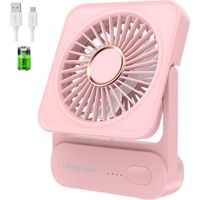 Tischventilator, Wiederaufladbar, 2000 Mah (6 Stunden Akkulaufzeit), Leiser Mini-ventilator Mit 3 Geschwindigkeitsstufen, 135° Neigbar, Leistungsstark Und Vibrationsfrei, Usb-ventilator Für Zuhause/bü