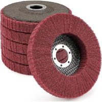 Set Mit 6 Nylon-faser-schleifscheiben Mit Lamellen, 12,5 X 2,2 Cm – Körnung 320, Polierscheibe Für Winkelschleifer, Zum Reinigen, Entgraten Und Entrosten