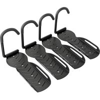 Set Mit 4 Wand-fahrradhalterungen, Wandhaken Für Fahrradaufhängungen, Für Den Innen- Und Außenbereich, 25,5 X 10,5 X 4 Cm, Schwarz