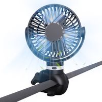 Kinderwagenventilator, Tragbarer Ventilator, Wiederaufladbarer Mini-tischventilator Mit 8000 Mah Akku Und Flexiblem Stativ Für Kinderbett, Rollmatte Und Autositz