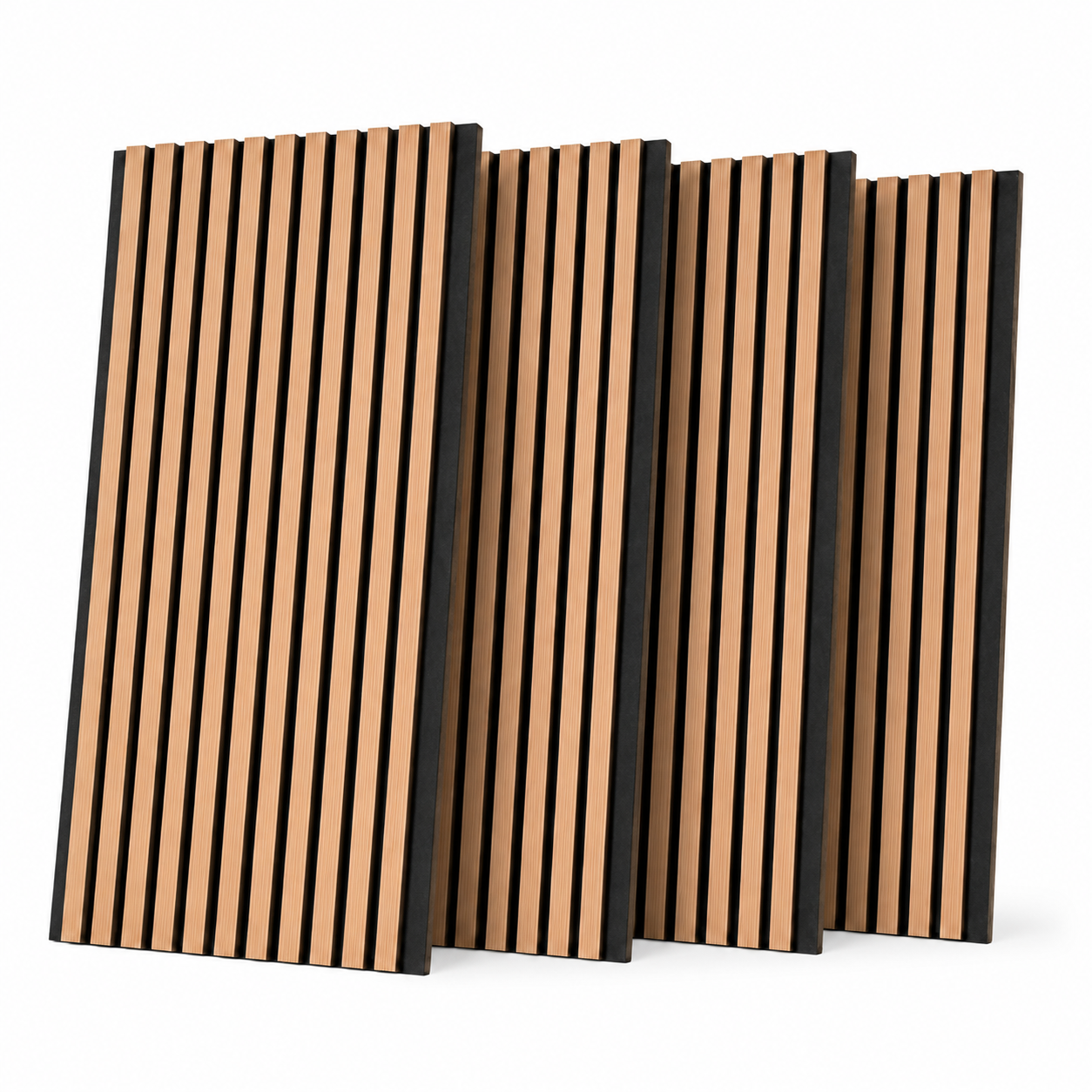Dekoratives Akustikpaneel Mdf Holzoptik Mit Filz 120x60 Cm 4er-pack Default Title