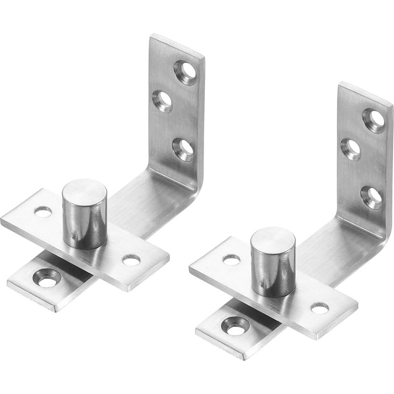 Drehbarer 180°-scharnier (2er-set), Robuste Türbeschläge Aus Edelstahl, Geeignet Für 28 Mm Dicke Flügeltüren, Maximale Tragkraft 20 Kg, Silberfarben