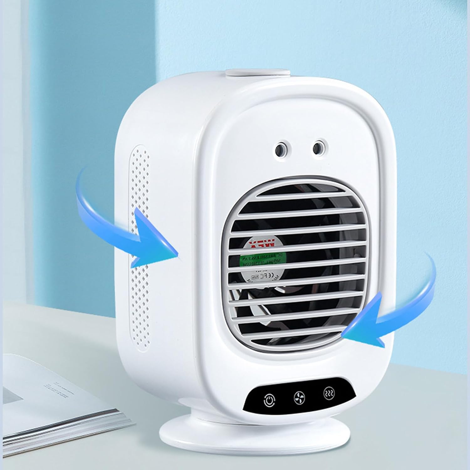 Tragbarer Ventilator – Kühlender Luftventilator Usb-wiederaufladbarer Luftzirkulator Leiser, Multifunktionaler Trinkventilator Mit 3 Modi Für Reisen Und Camping