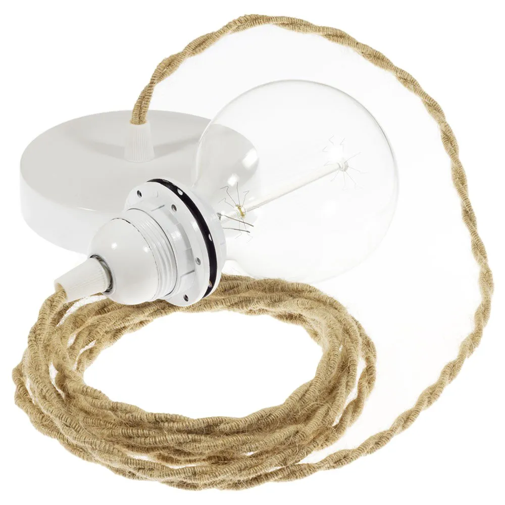 Hängelampe Creative-cables Tn06 Jute Kupfer
