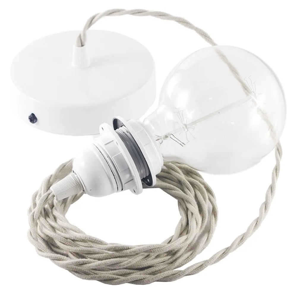 Hängelampe Creative Cables Tc43 Baumwolle Kupfer Verstellbar