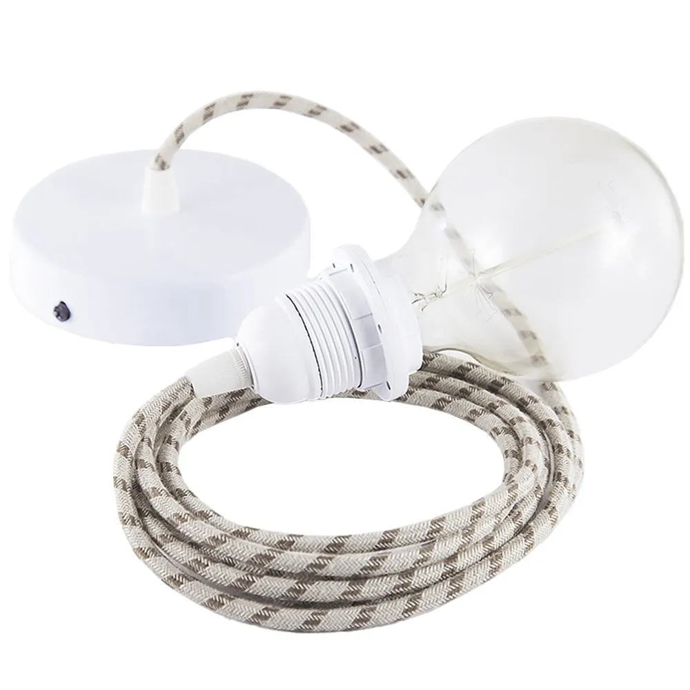 Hängeleuchte Creative Cables Rd53 Stripes Textilkabel 2m