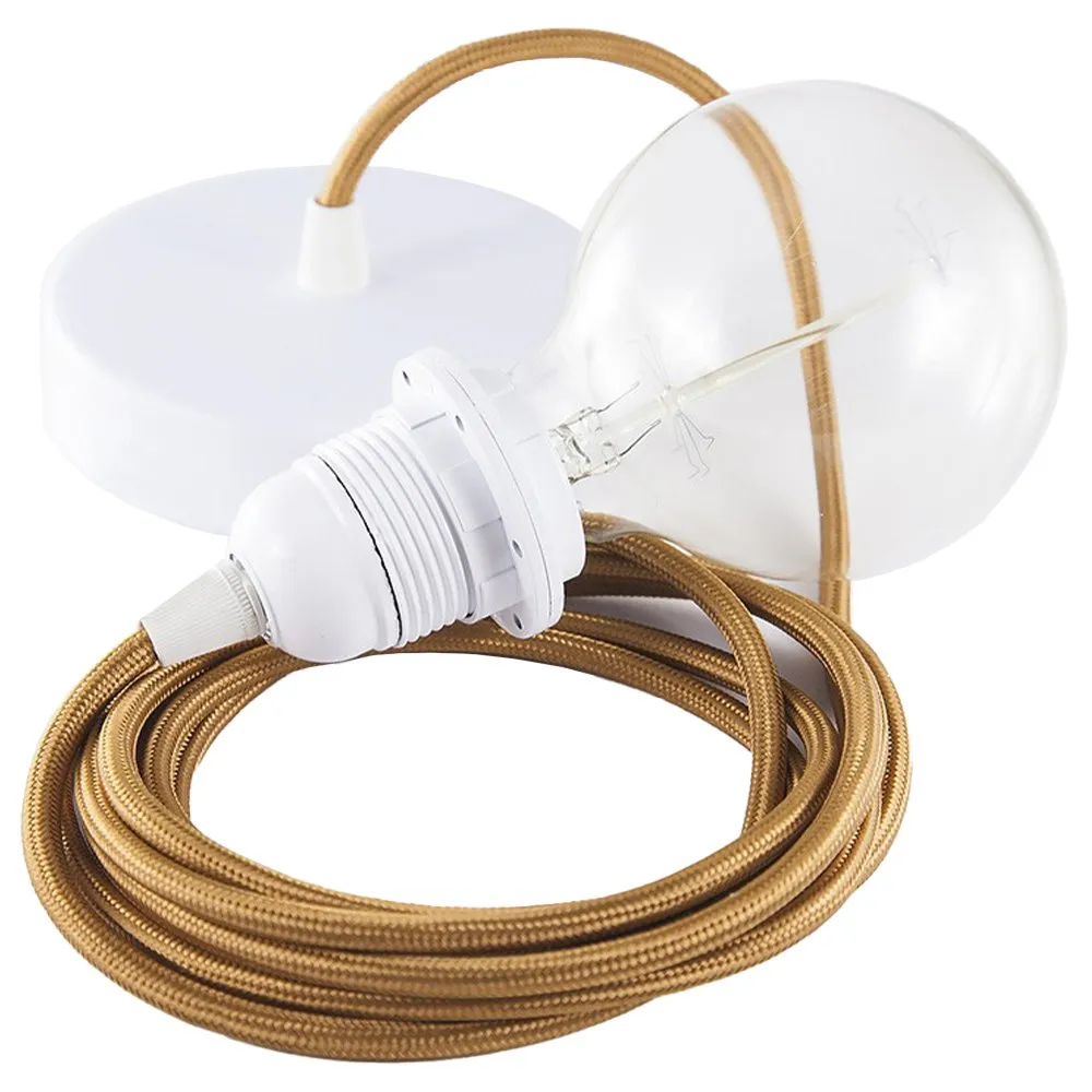 Hängelampe Creative Cables Rm22 Textilkabel Seide