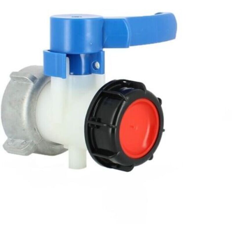 Vanne Cuve - Écrou S75x6 Et Sortie S60x6 - Compatible Schütz - Rwraccord Et Autre Accessoire Pour Cuve De Récupération D'Eau..debuns