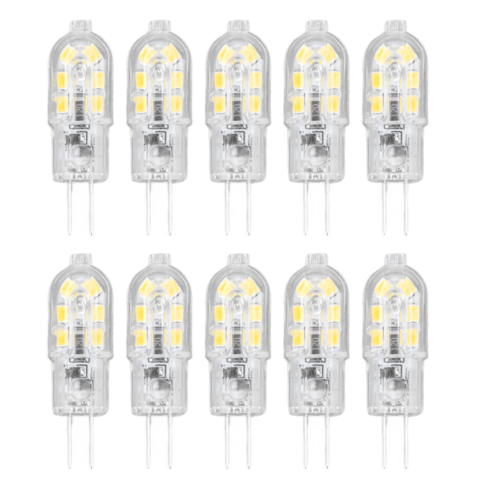 G4 Led-lampe, Dimmbar, Hohe Farbwiedergabe, Transparentes Gehäuse, Für Außenbeleuchtung, 12v Dc, Warmweißes Licht, 10 Stück.