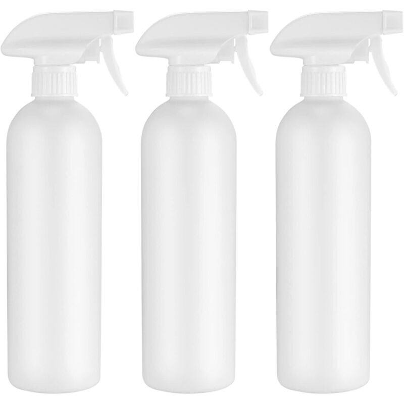Lot De 3 Bouteilles Pulvérisatrices Vides 500ml, Vaporisateur En Plastique Avec Pompe, Pour Jardin, Plantes, Cheveux Et Nettoyage