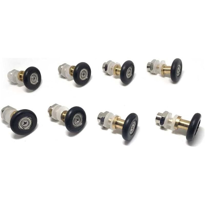 Lot De 8 Roulettes Silencieuses Pour Porte De Douche 25mm, Roues De Remplacement Durables, Accessoires Salle De Bain