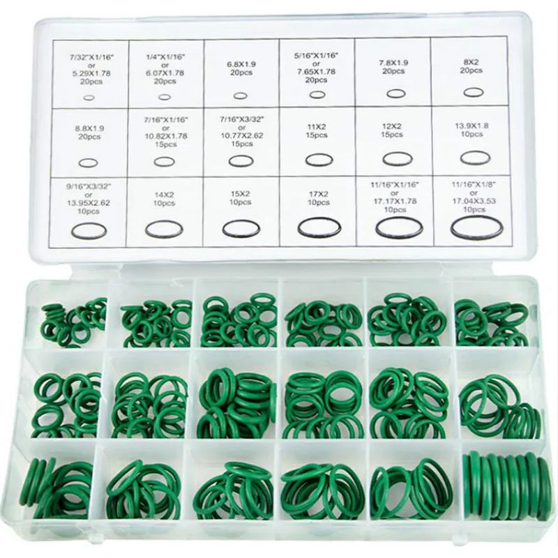 Lot De 270 Joints Toriques Hnbr Pour Climatisation Auto, 18 Tailles, Résistance -45°c À 165°c, Boîte Rangement