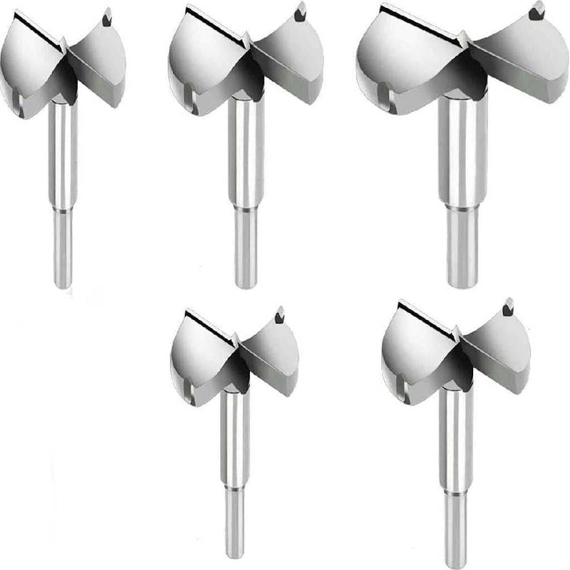 Lot De 5 Mèches À Bois Carbure Ø35-60mm, Forets Haute Précision Pour Bois Dur, Coupe Propre Et Durable