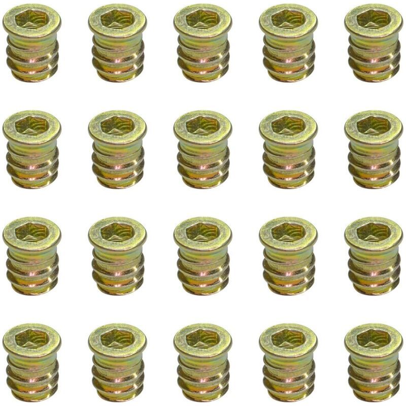 20 Écrous En Bois Filetés M6 X 13 Mm Pour Meubles, Inserts De Fixation Robustes Pour Assemblage Et Rénovation De Mobilier