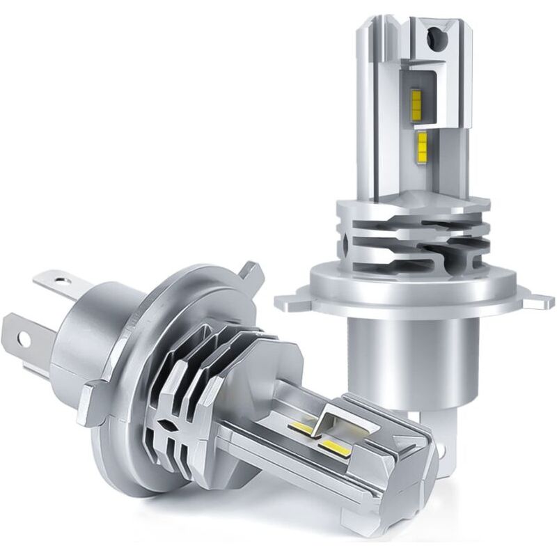 Kit 2 Ampoules Led H4 6500k Blanc Phare Voiture 12v-24v Feux Hi/lo Beam Conversion Éclairage Auto Puissant