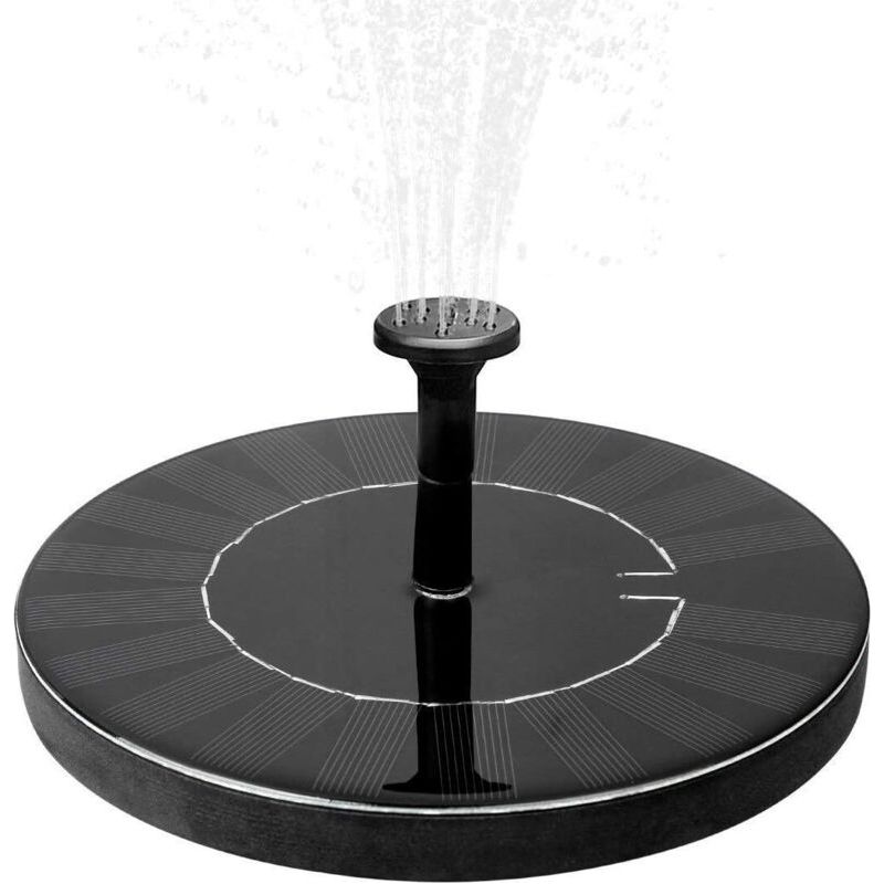 Fontaine Solaire Extérieure 1.5w Avec Batterie, Mini Pompe À Eau Pour Jardin Et Bassin, Kit Décoratif Moderne Sans Fil